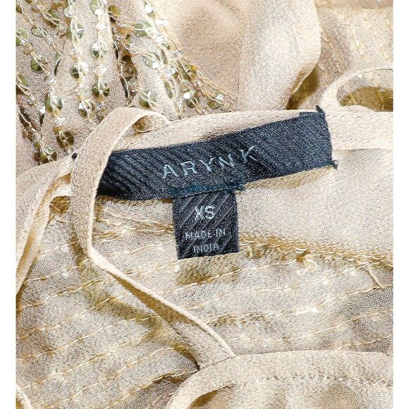 Vintage Y2K‎ Beaded Blouse Festival Sheer Top Summer Beach Vacation Cover Up - Picture 4 of 4